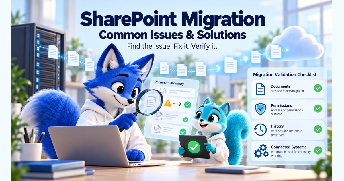 SharePoint Migration Common Issues & Solutions (2026) | nxtM365