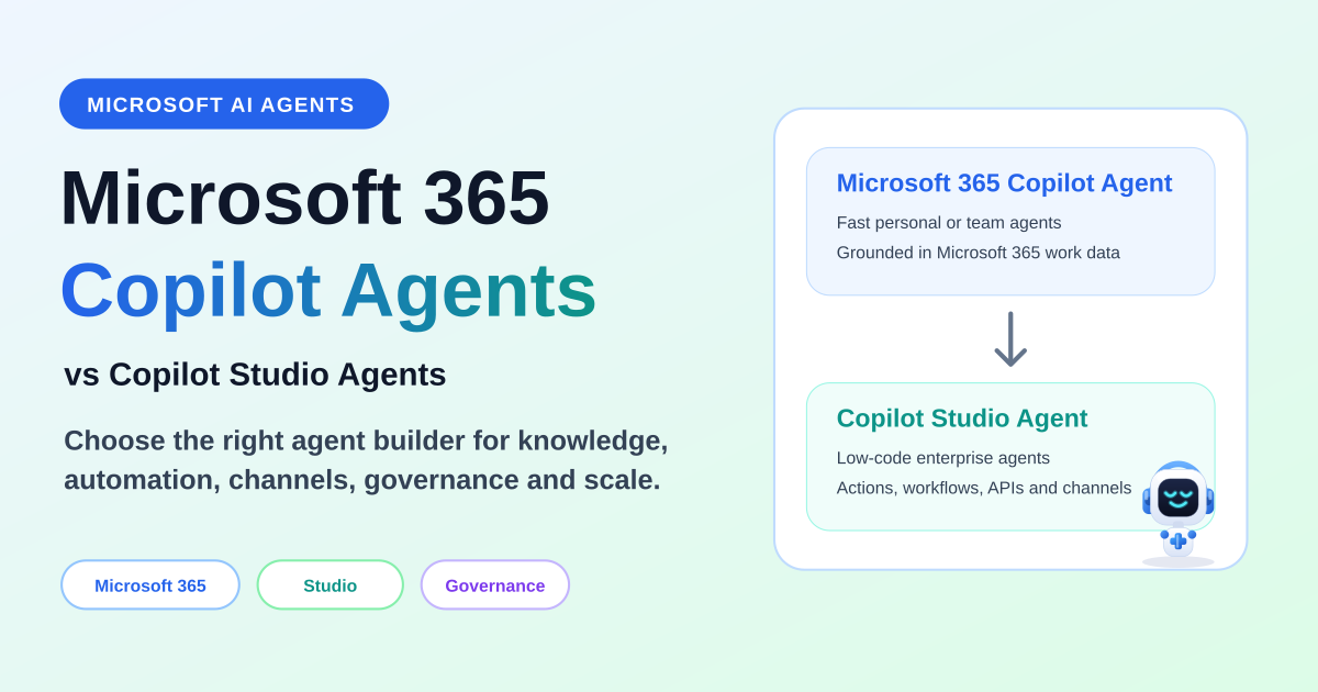 Microsoft 365 Copilot Agents vs Copilot Studio Agents article image
