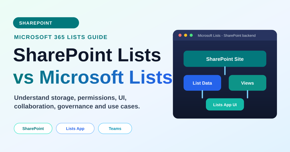 SharePoint Lists vs Microsoft Lists: What's the Difference? article image